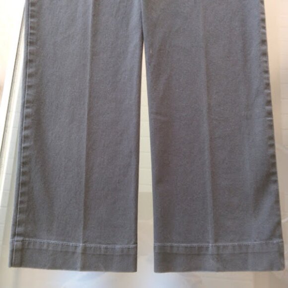 EILEEN FISHER Organic Cotton Navy Classic Straight Leg Relaxed Fit Womens Pant S - Picture 9 of 15
